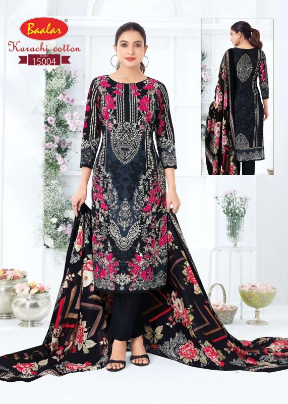 Baalar karachi vol 15 suryajyoti dress material wholesale in surat